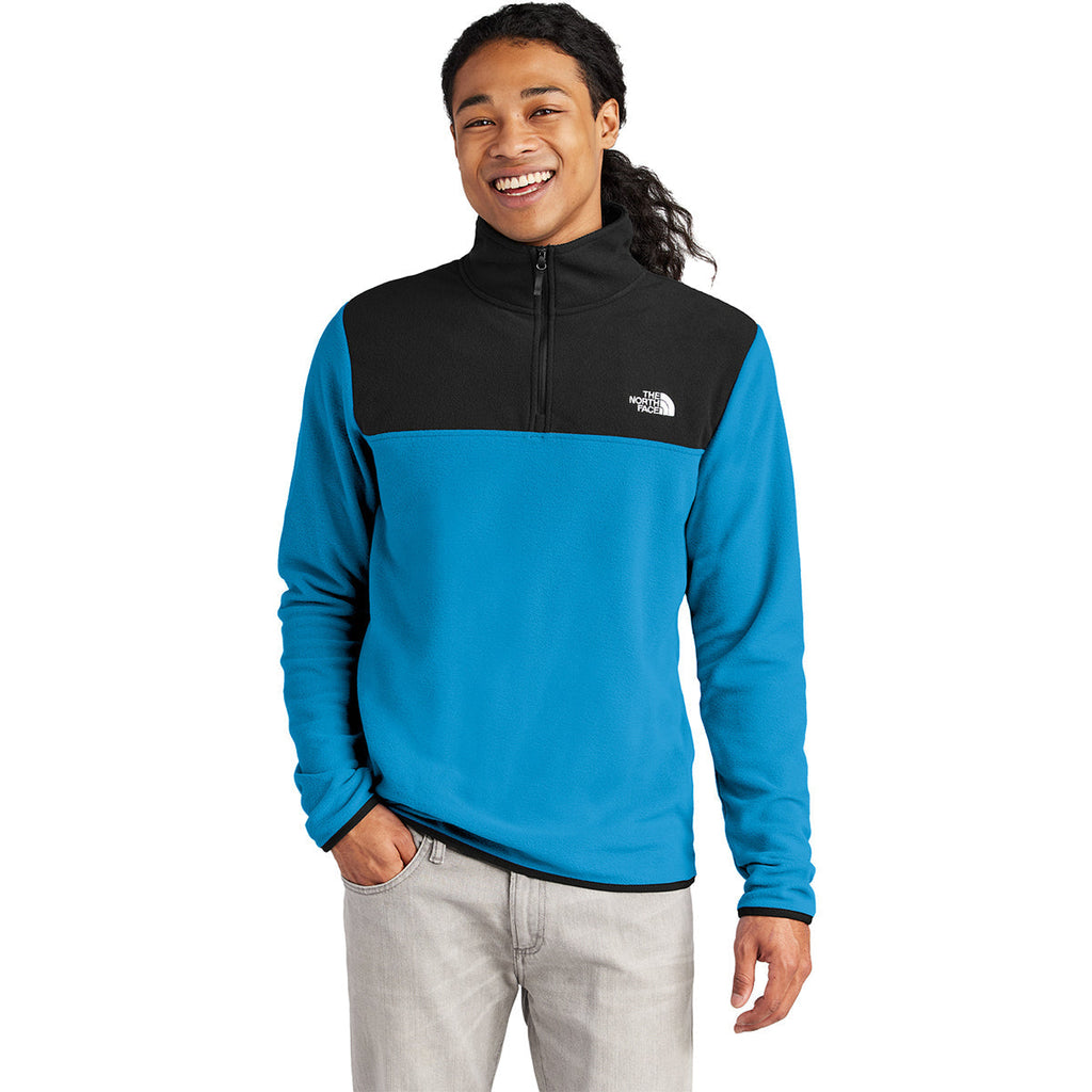The North Face Men's Hero Blue/TNF Black Glacier 1/4-Zip Fleece